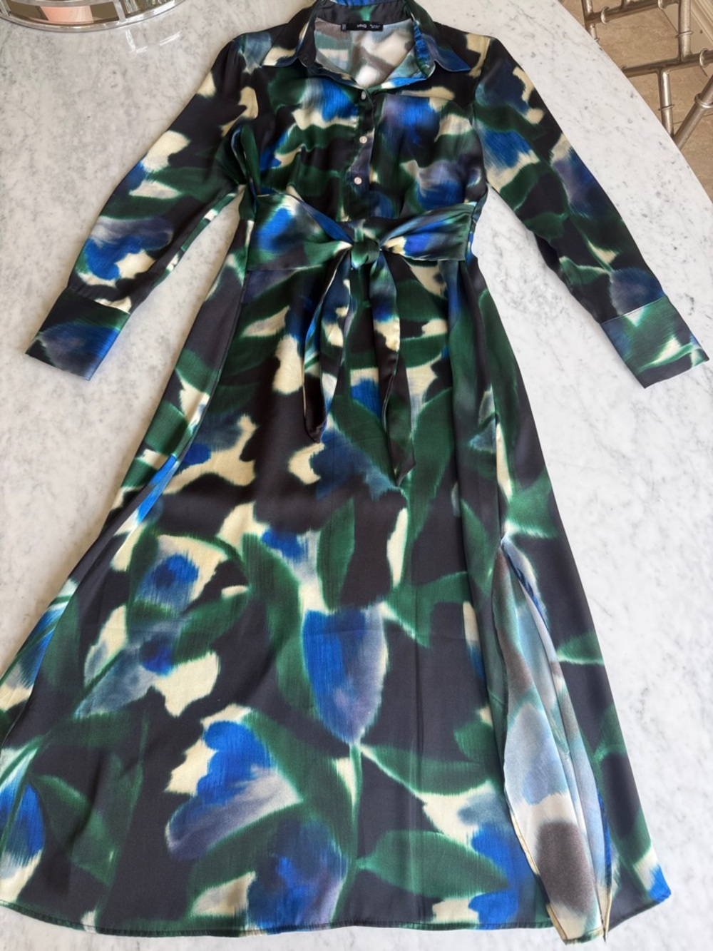 Mango Printed Shirt Midi Dress - Picture 7 of 11